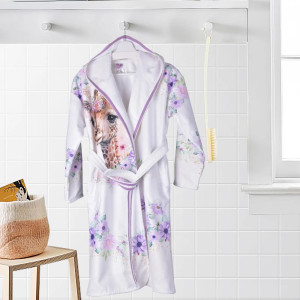 Детски халат Giraffe с качулка и DF печат – XL
